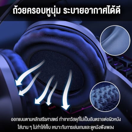 หูฟังเกมมิ่ง ONIKUMA X7 PRO GAMING HEADSET - สีดำ_3